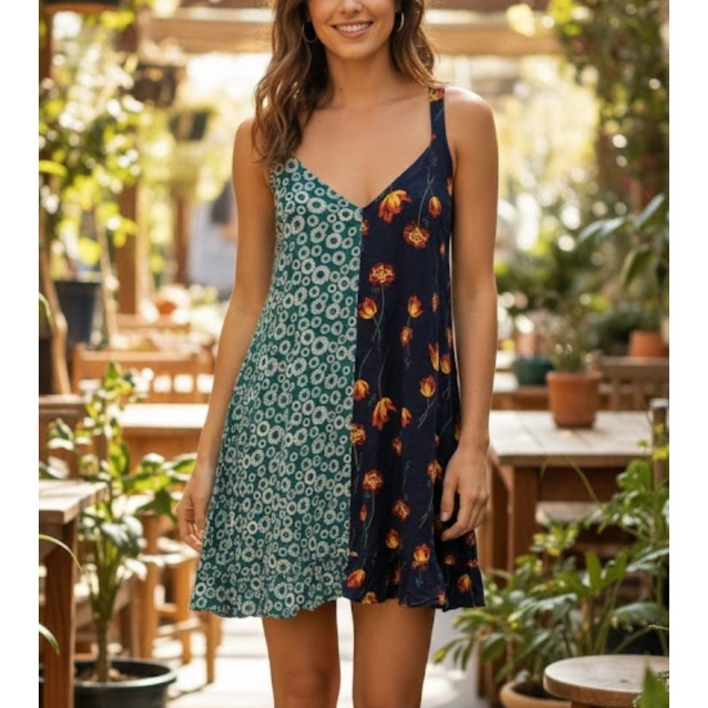 Free People intimate Floral Patchwork Dress - Picture 1 of 7